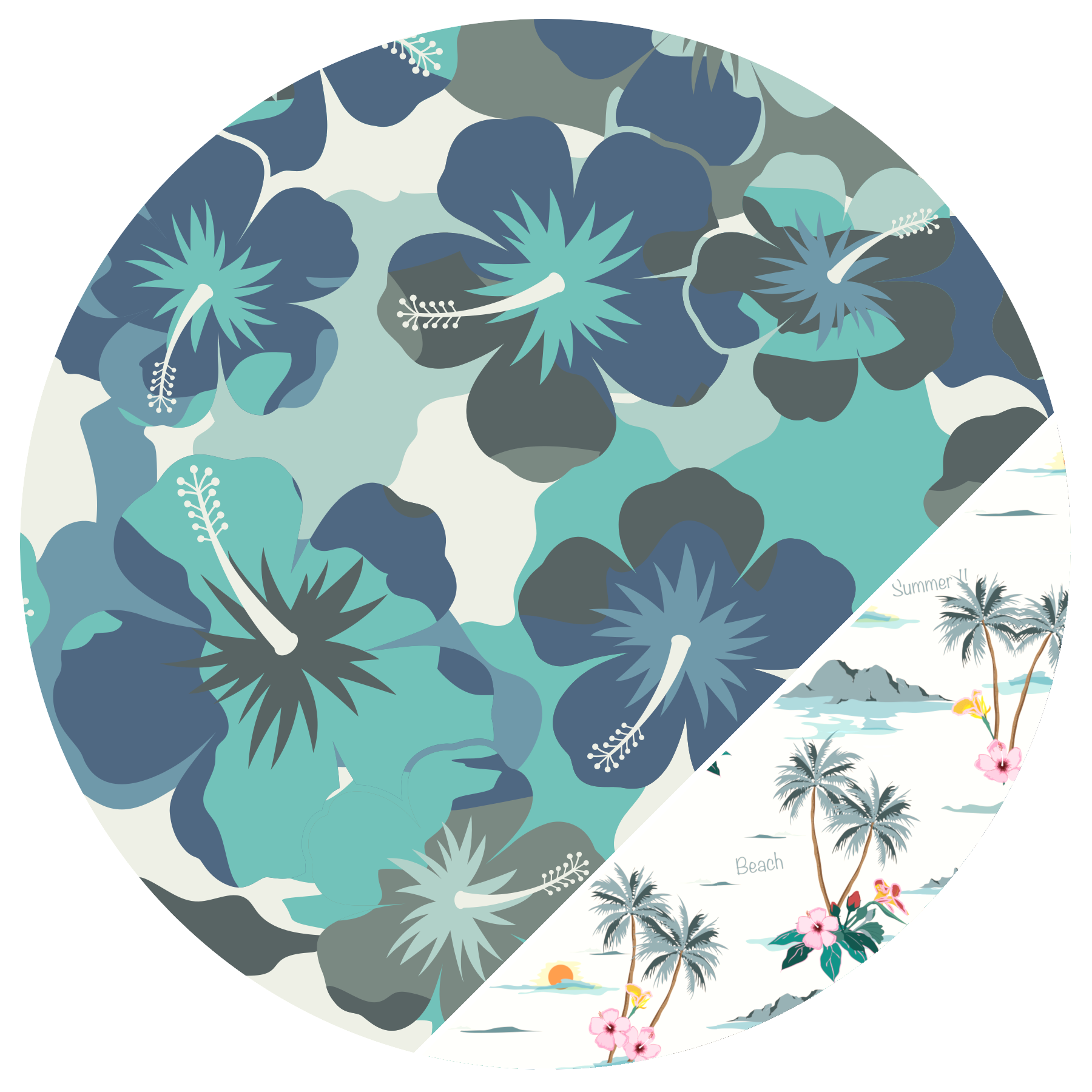 Camo Hibiscus Design