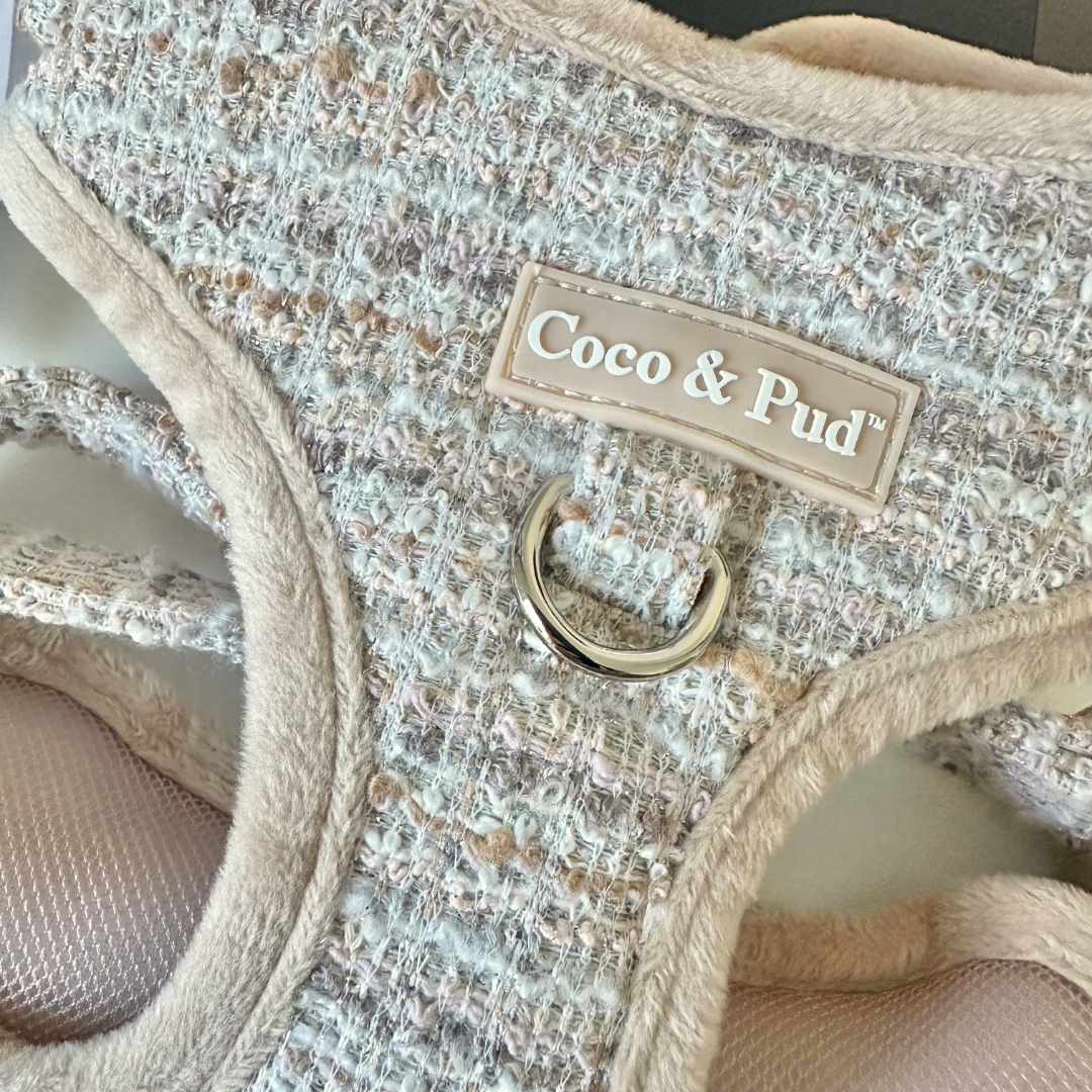 Boucle de Luxe Adjustable Dog Harness - Timeless Taupe