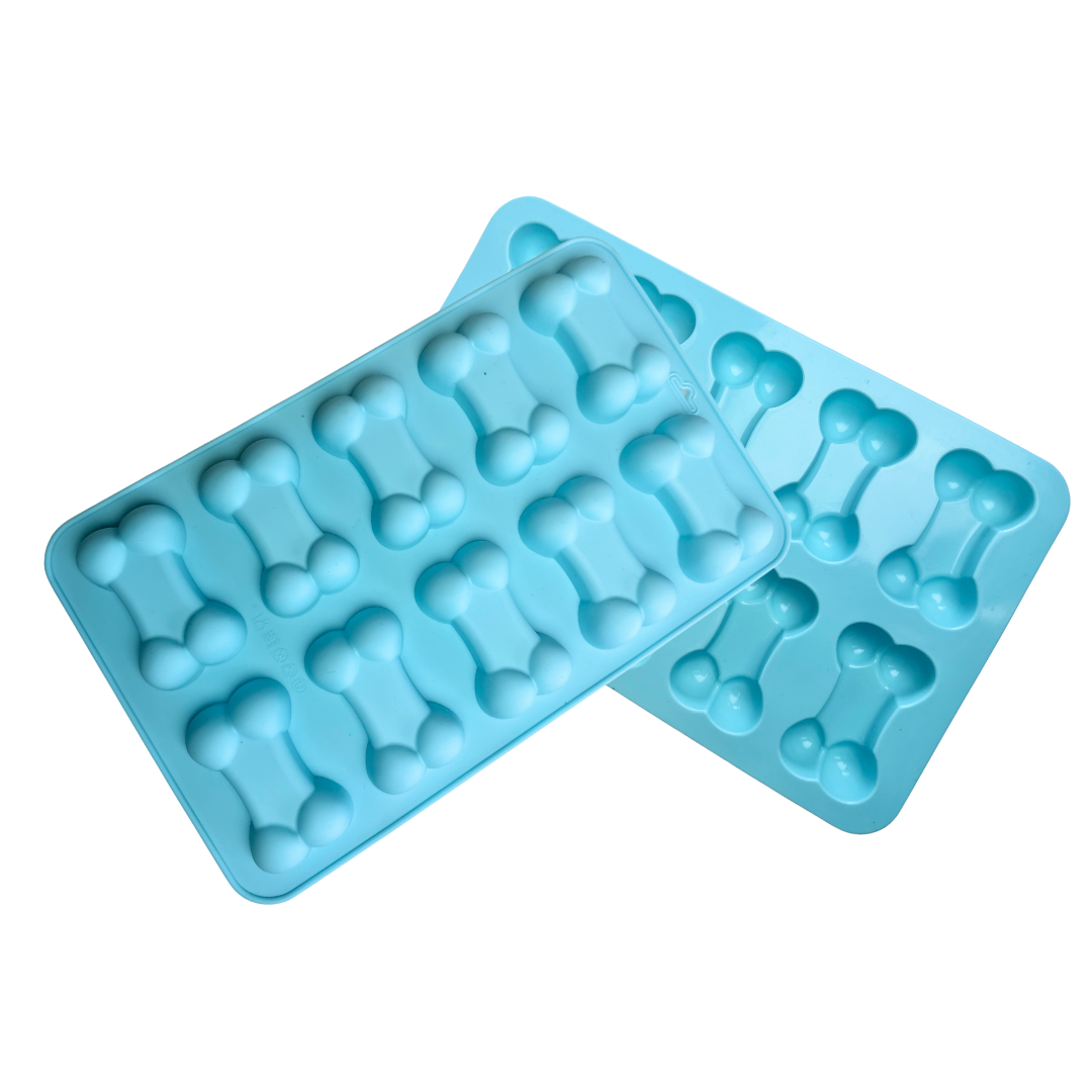 Coco & Pud Bone Shaped Treat & Ice Cube Mold Tray - Blue