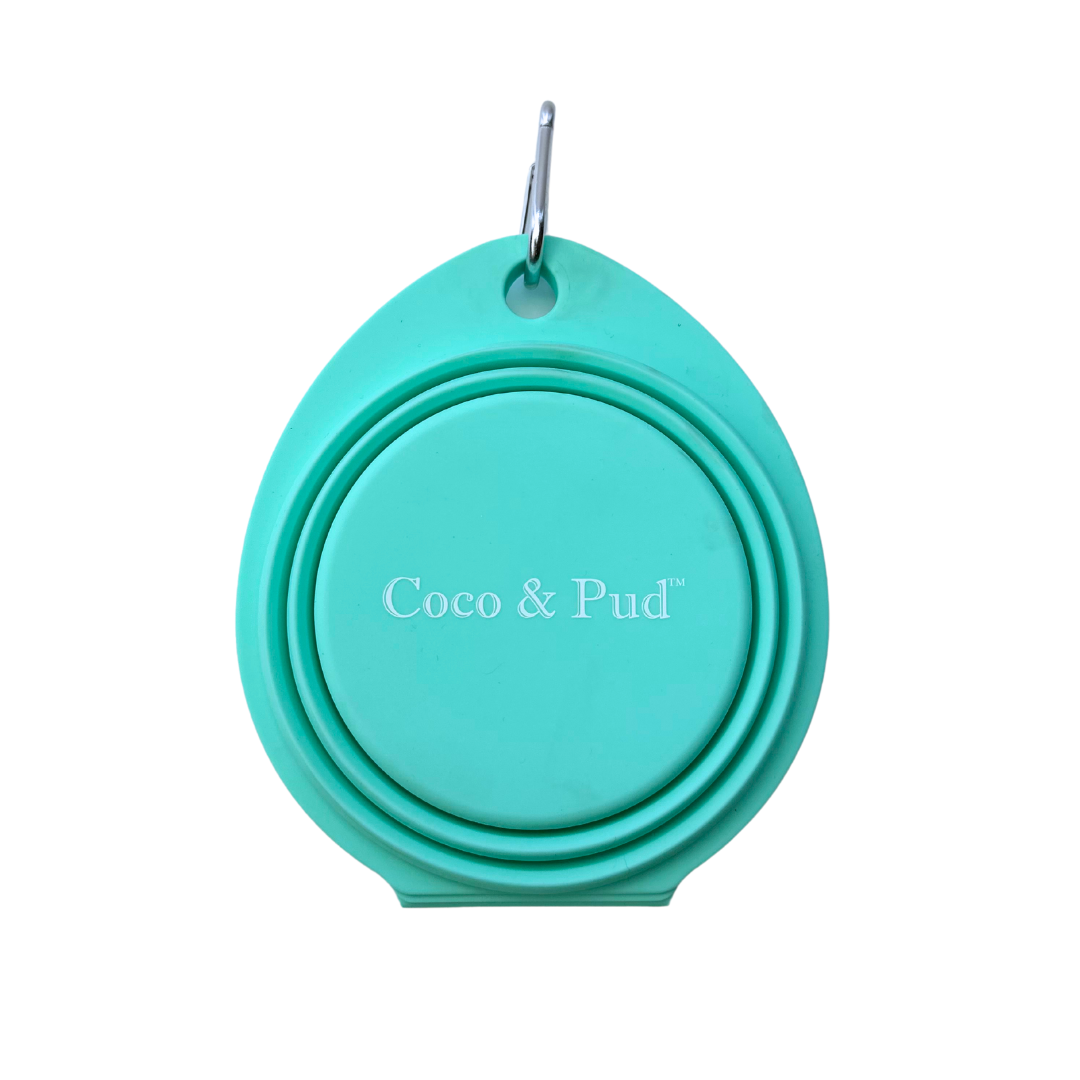 Coco & Pud Collapsible Portable Silicone Travel Double Dog Bowl