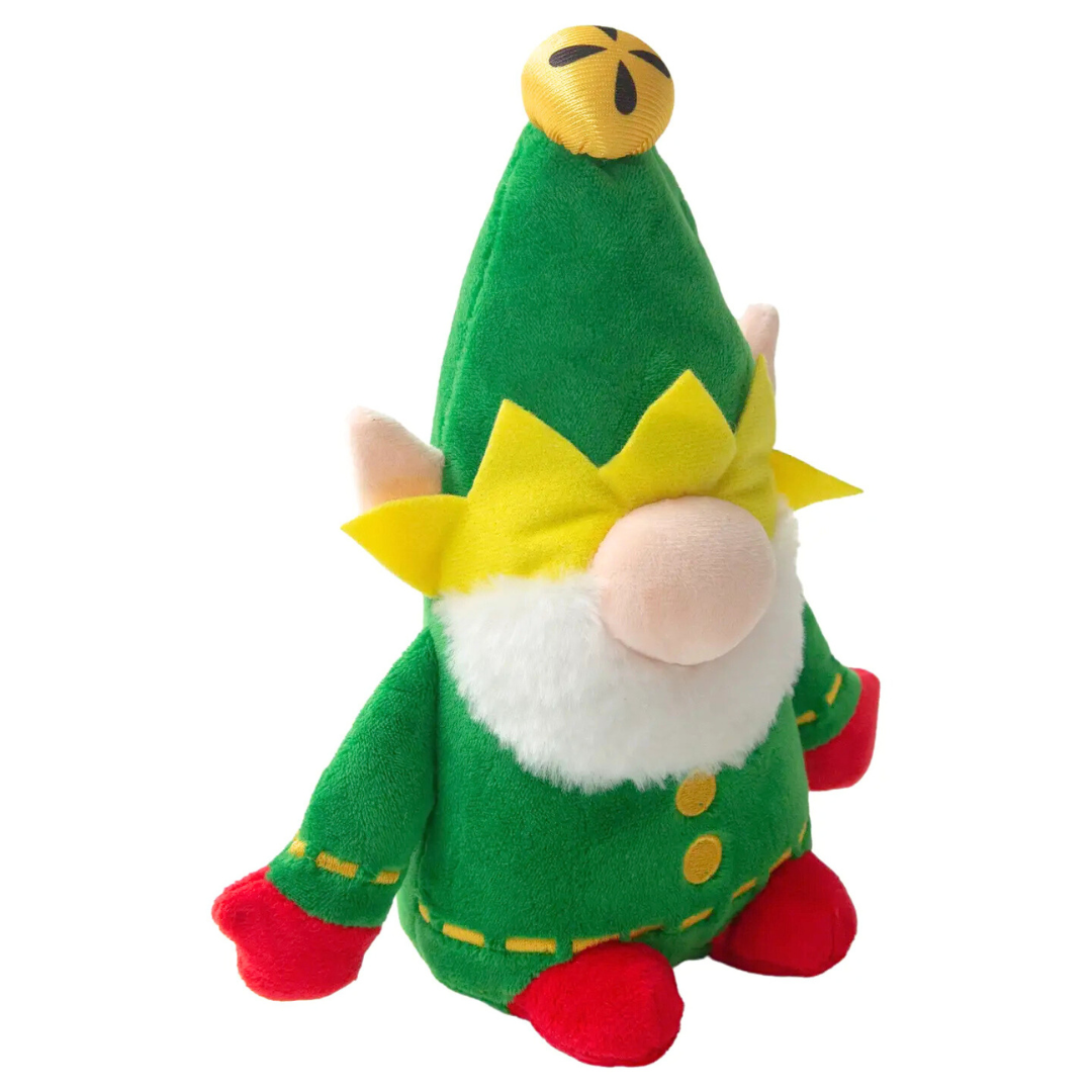 Coco & Pud Elf The Gnome Christmas Dog Toy angle view - Snug Arooz