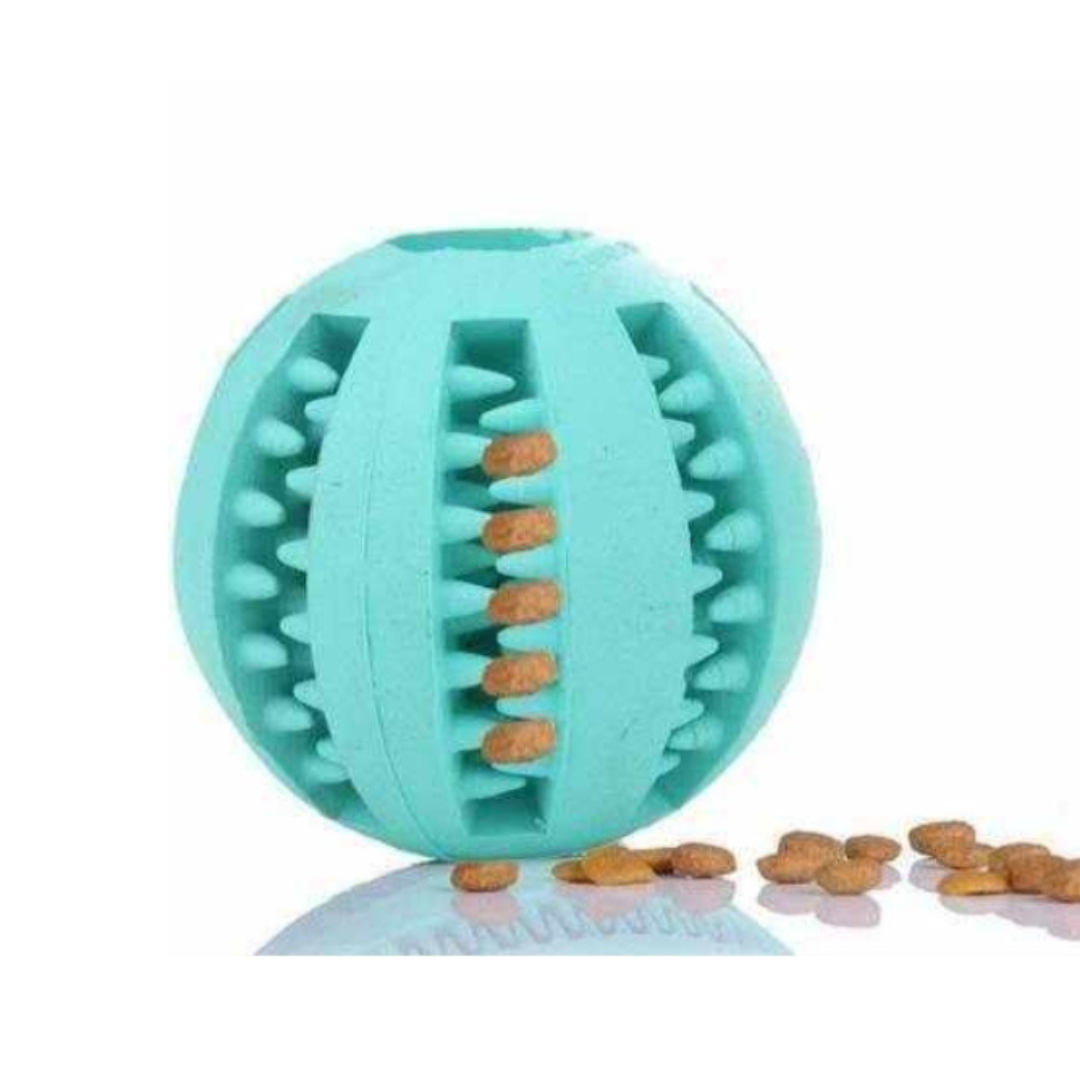 Coco & Pud Enrichment Interactive Dog Treat Ball Toy - Aqua