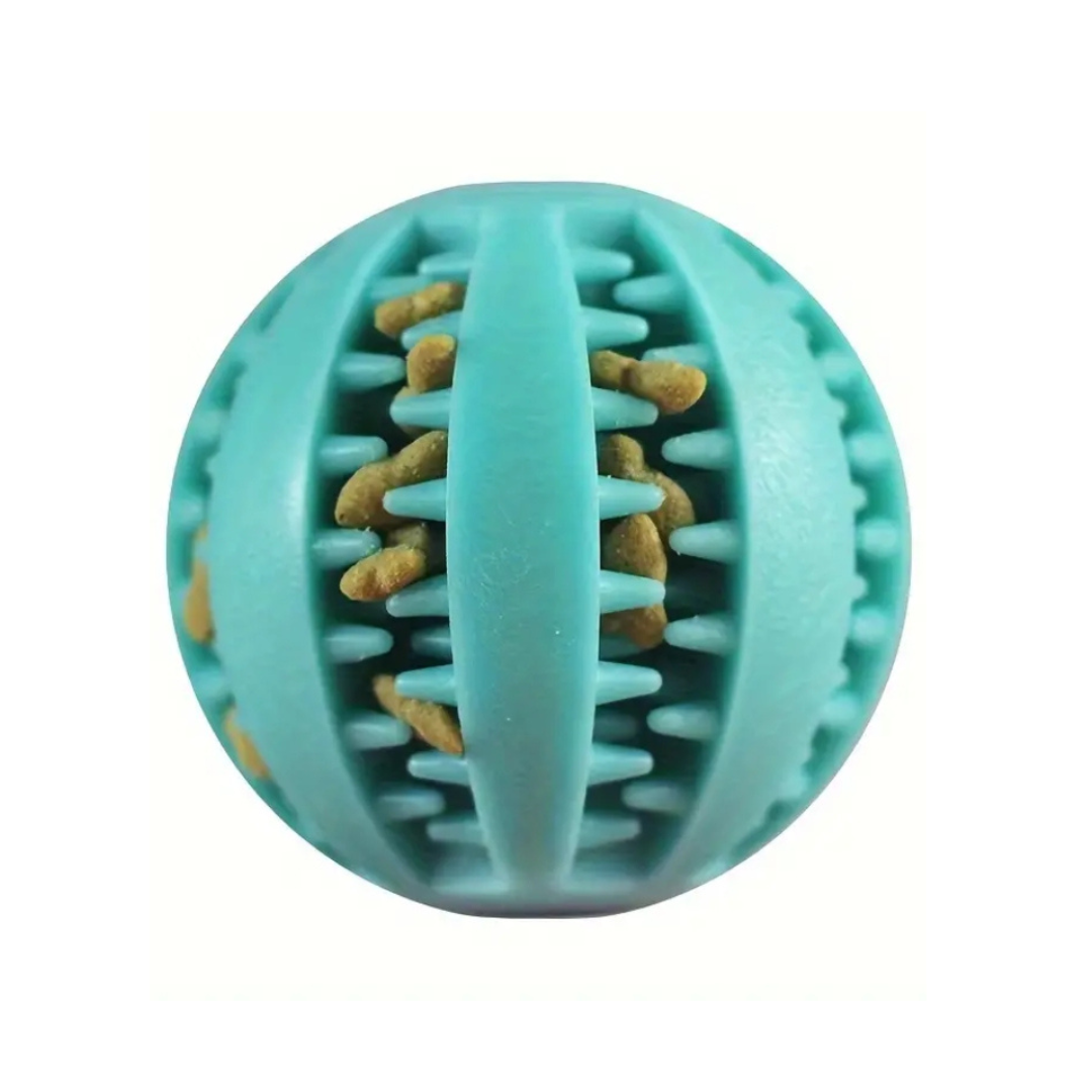 Coco & Pud Enrichment Interactive Dog Treat Ball Toy - Aqua