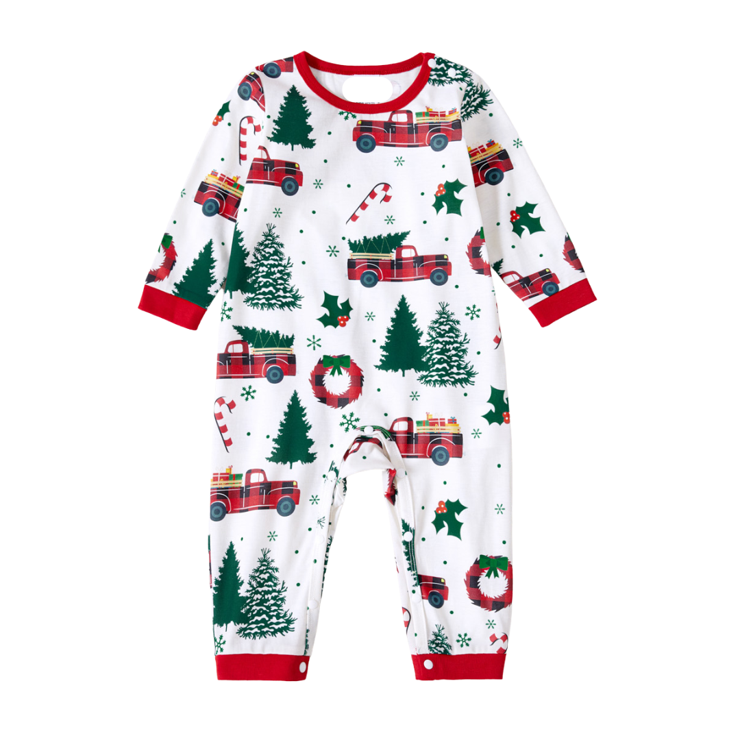 Coco & Pud Home For Christmas onesie pajamas for infants and babies