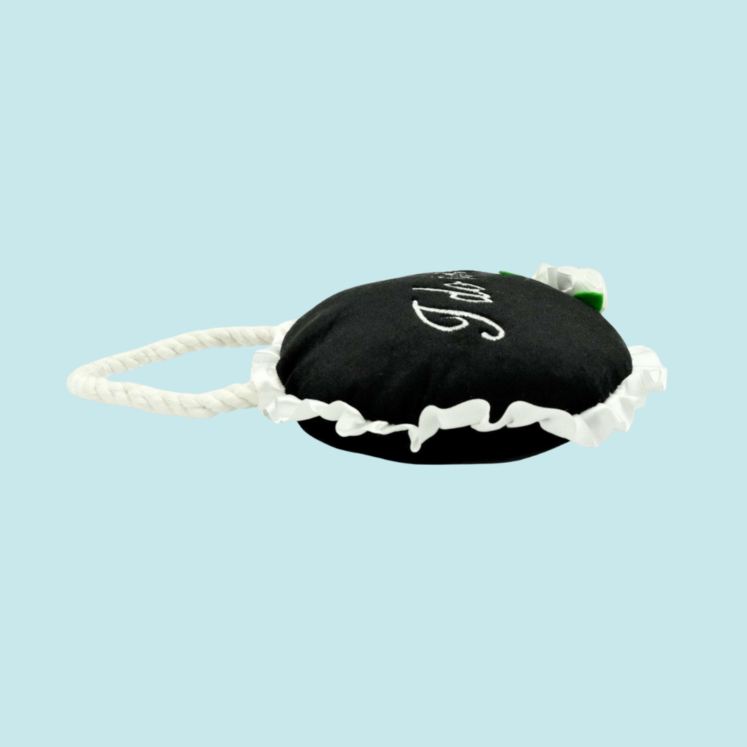 Coco & Pud I Do Too Wedding Sign Dog Toy side view - Zippy Paws