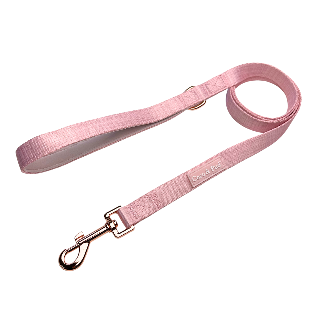 Coco & Pud Essential Pup Dog Lead/ Leash in Blossom Pink