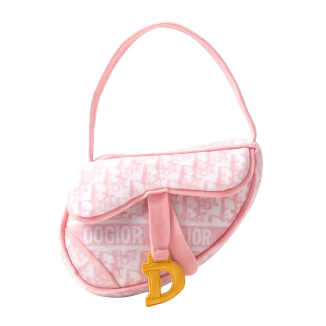 Coco & Pud Pink ogior Saddlebag Dog Toy - Haute Diggity Dog