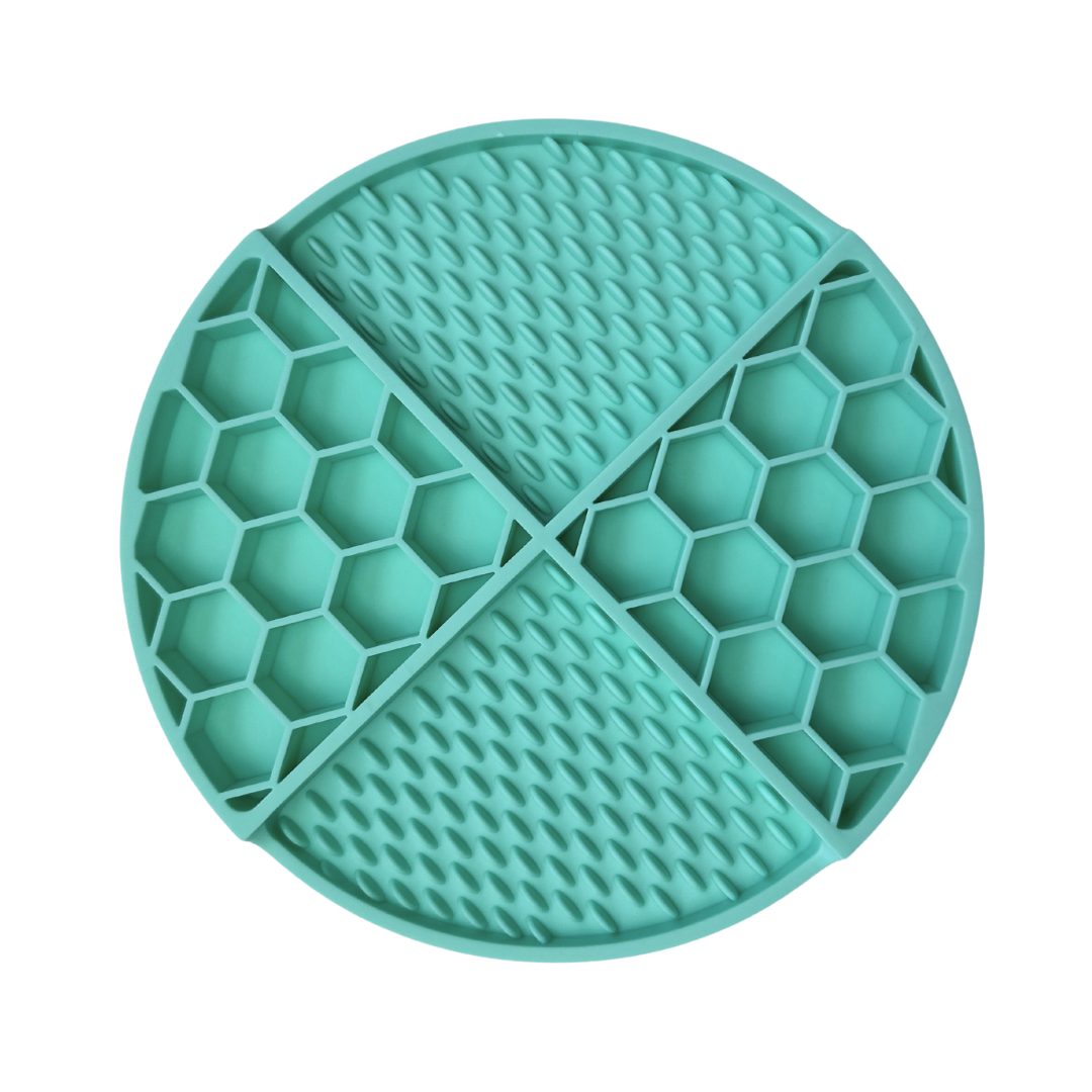 Coco & Pud Round Non-Slip Lick Mat - Azure