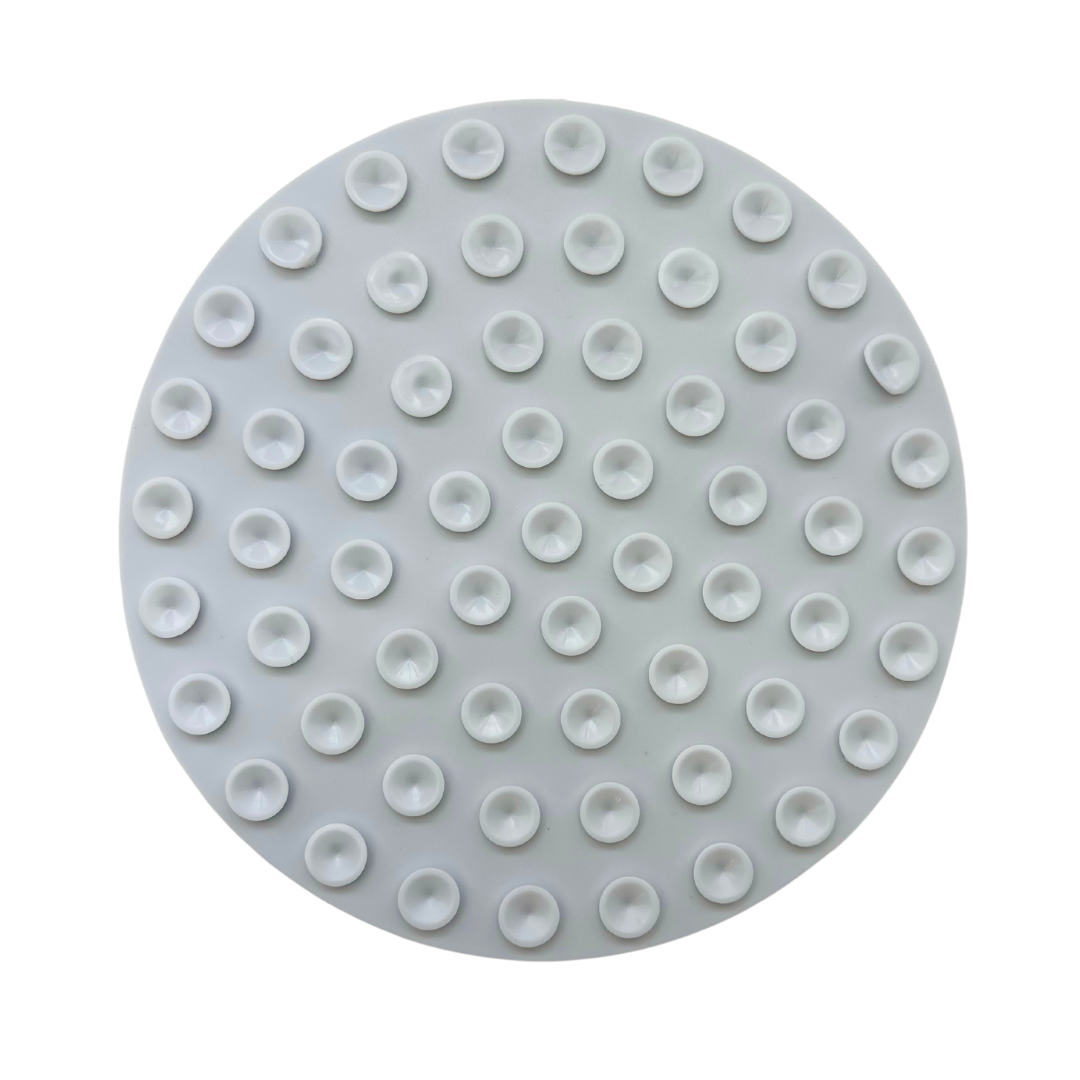 Coco & Pud Round non slip lick mat suction underside in Grey