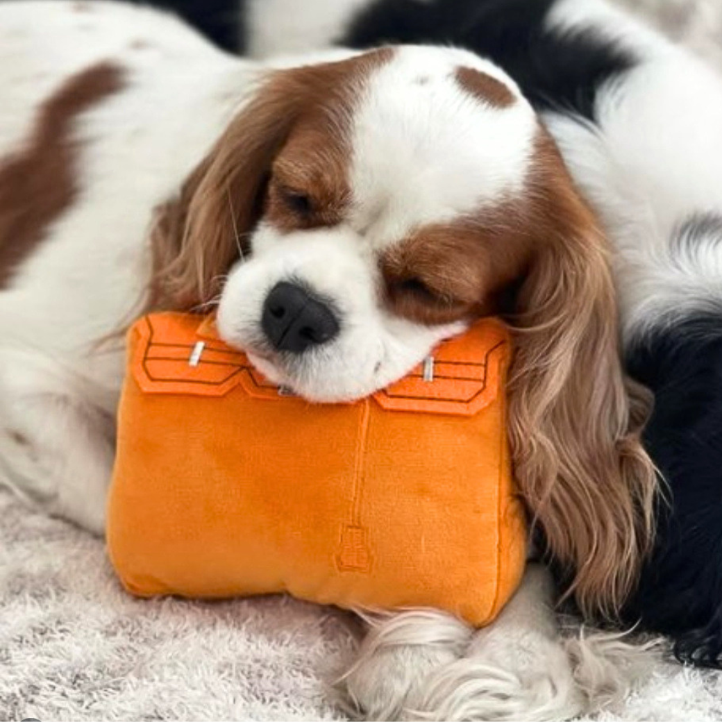 Coco & Pud - Barkin Hanbag plush dog Toy with King Charles Cavalier Spaniel - Haute Diggity Dog