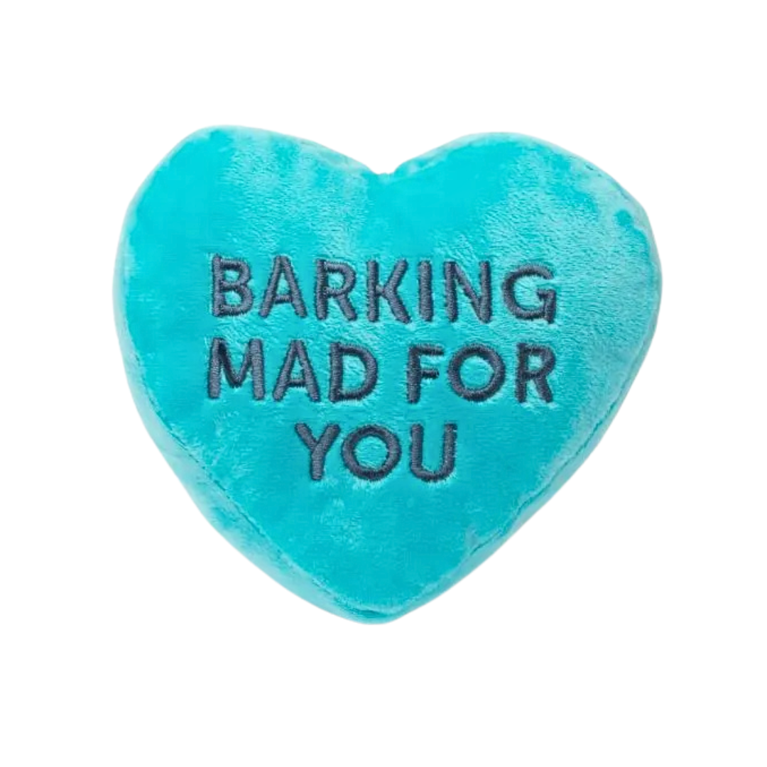 Coco & Pud Barking Mad For You Blue Candy Heart - Fuzzyard