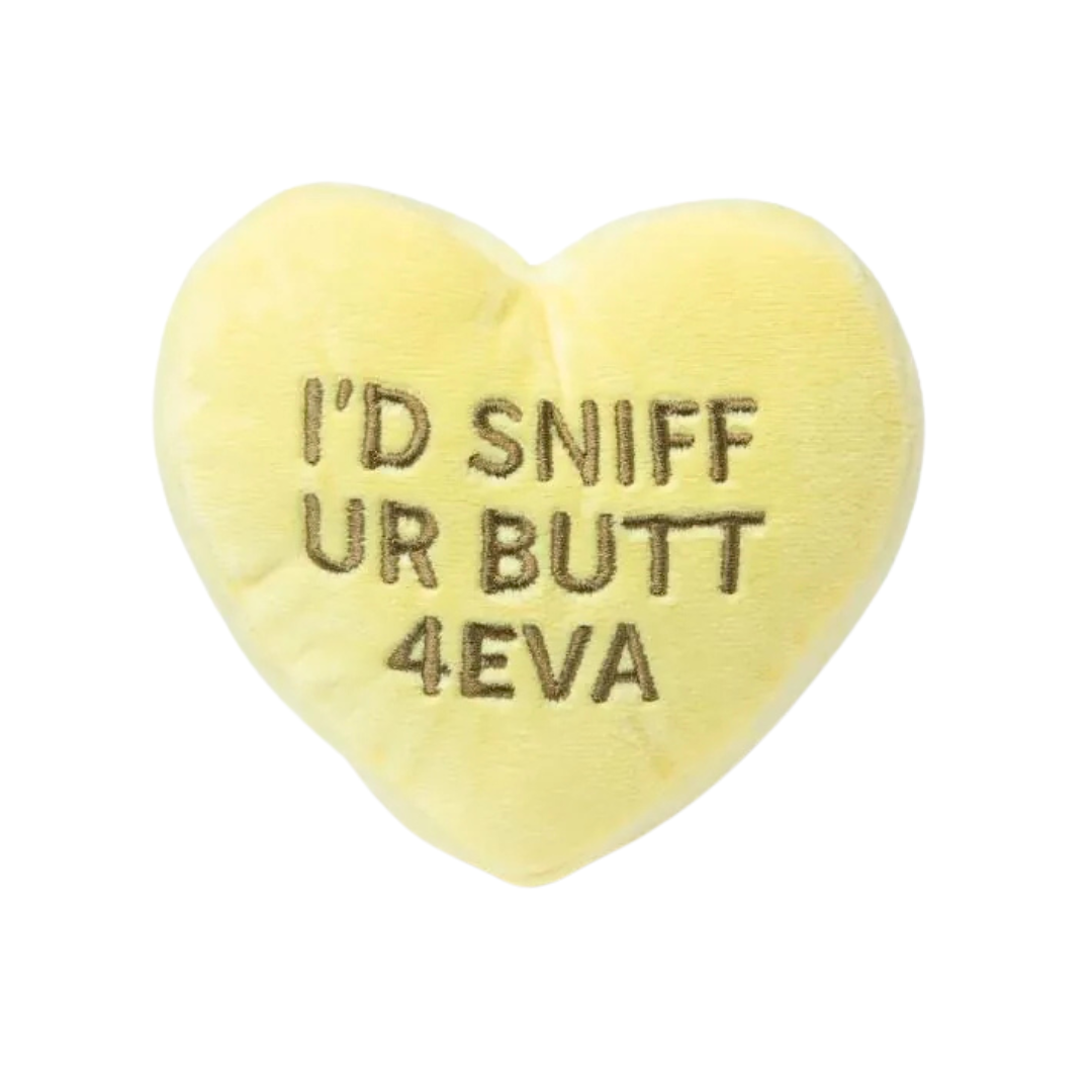Coco & Pud I'd Sniff UR BUTT 4EVA Yellow Heart - Fuzzyard