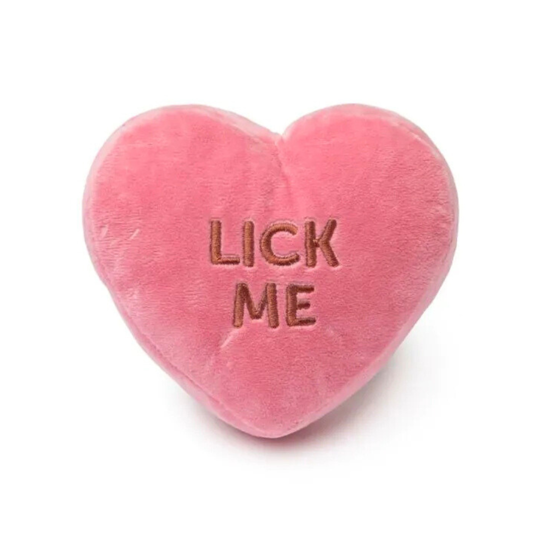 Coco & Pud Candy Hearts pink Lick Me heart - Fuzzyard