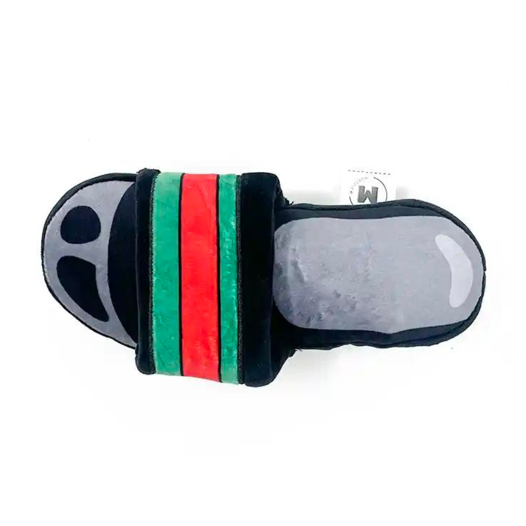 Coco & Pud Gucchewi Sandal dog toy above view- Muttzie Australia