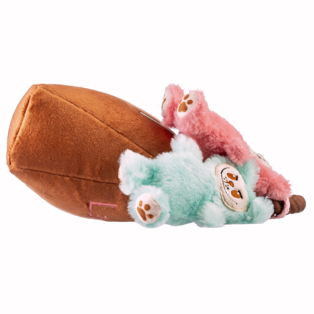 Coco & Pud Labowwow lush Dog Toy side view - Haute Higgity Dog