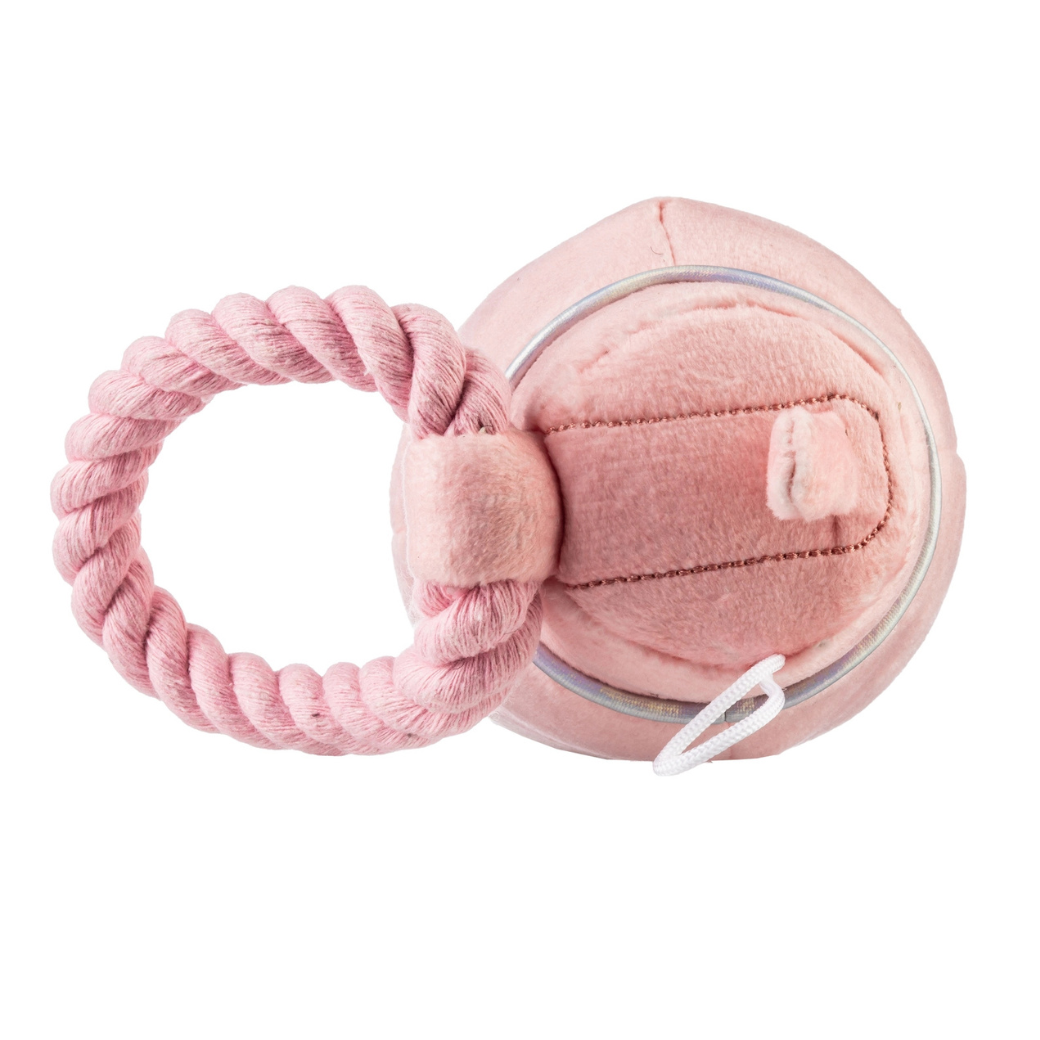 Coco & Pud Pawlates plush dog toy showing top view of bottle - Haute Diggity Dog