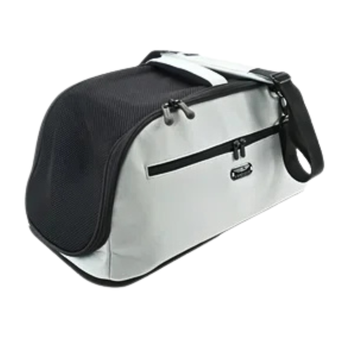 Coco & Pud Sleepypod Air Pet Carrier -Glacier Silver angle view