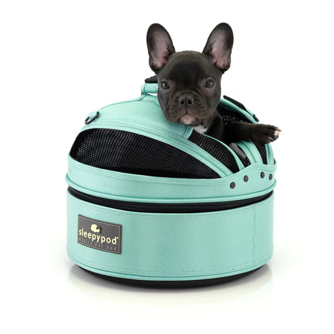 Coco & Pud Sleepypod Mini Pet Carrier with French Bulldog Puppy