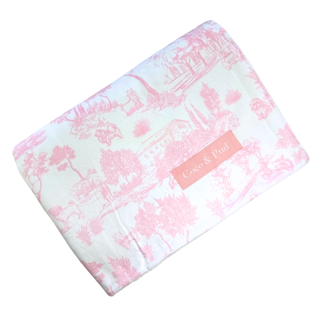 Coco & Pd Toile de Chien Rose Pet Blanket