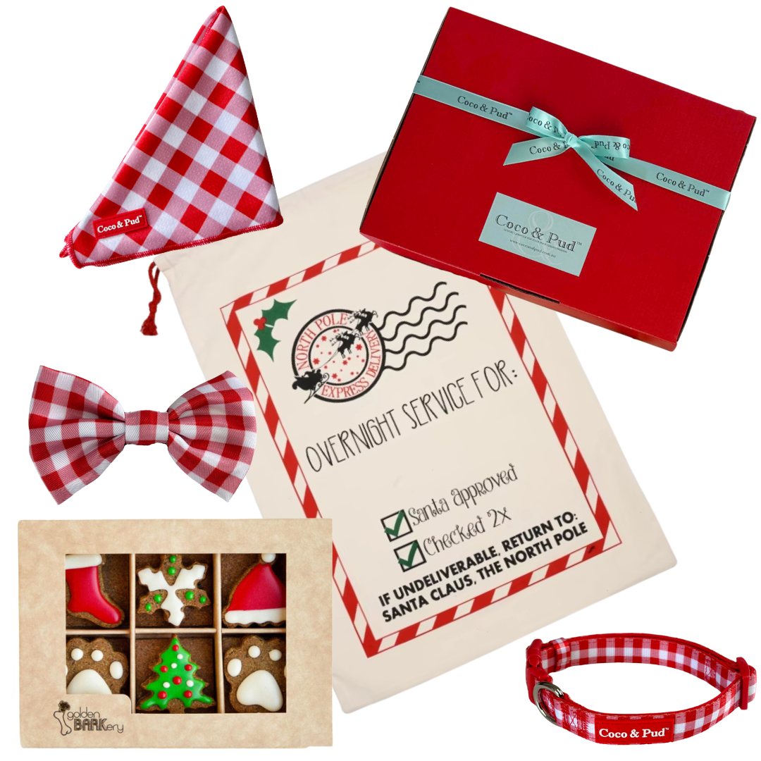 Coco & Pud Christmas Mini Hamper - Red Gingham