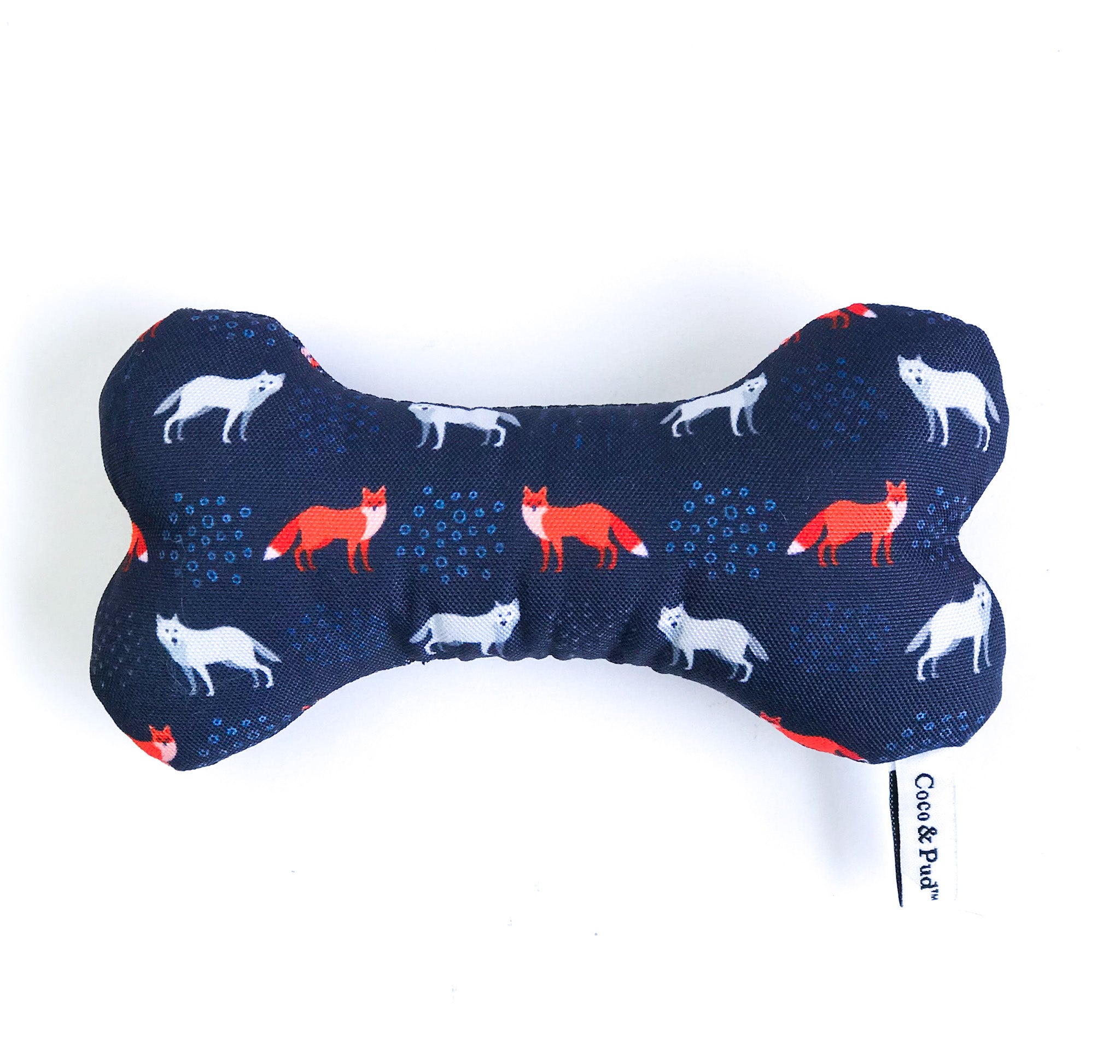 Coco & Pud Fox & Friends bone dog toy