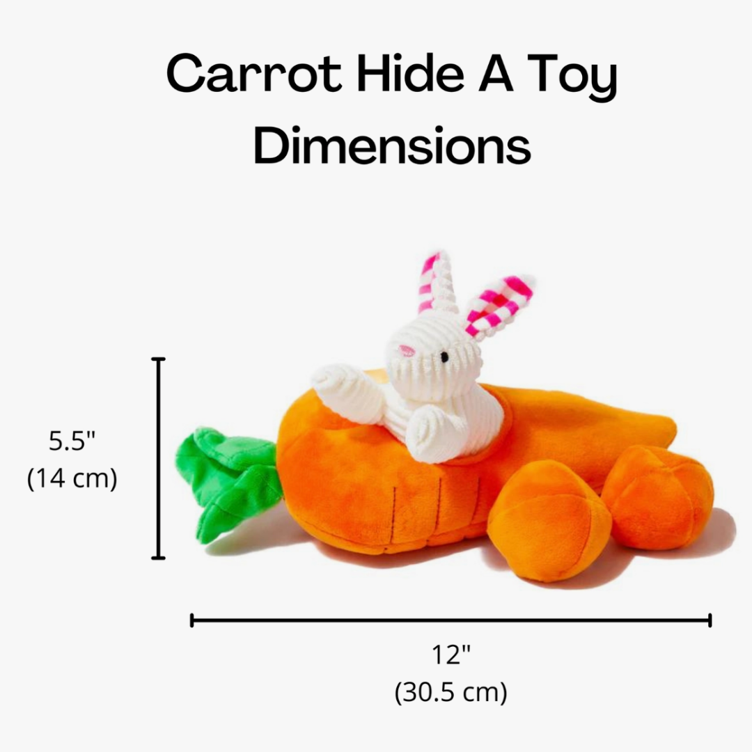 Coco & Pud Hide A Toy Carrot with Balls & Rabbit Easter Dog Toy