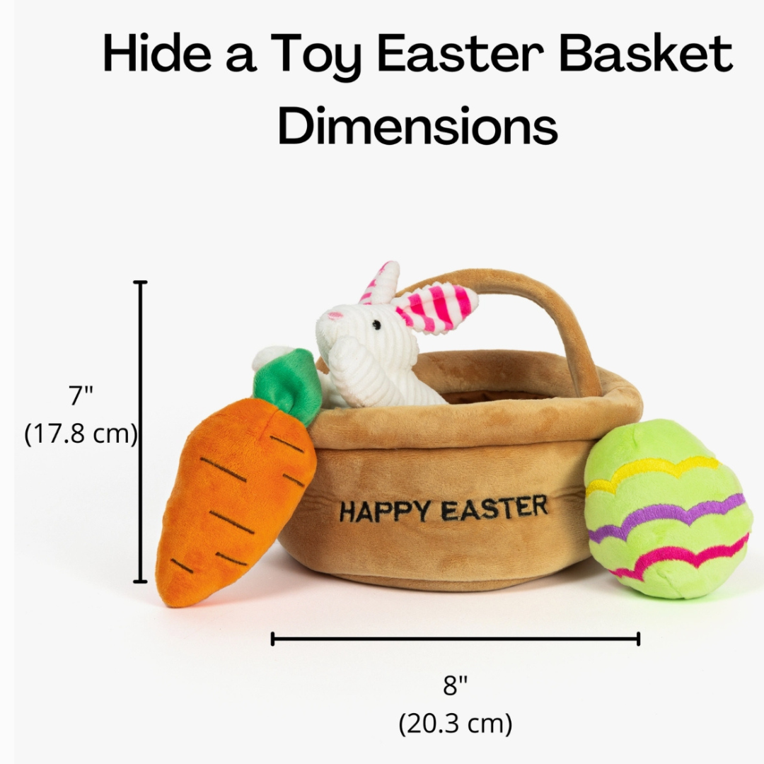 Coco & Pud Hide A Toy Easter Basket Dog Toy