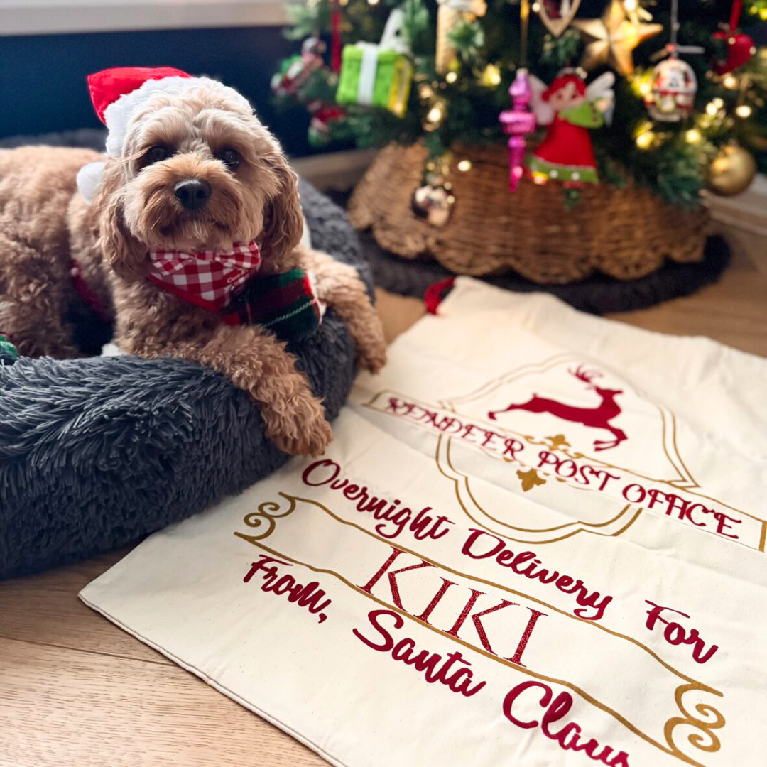 Christmas Personalised Pet Santa Sack - Reindeer Post Office