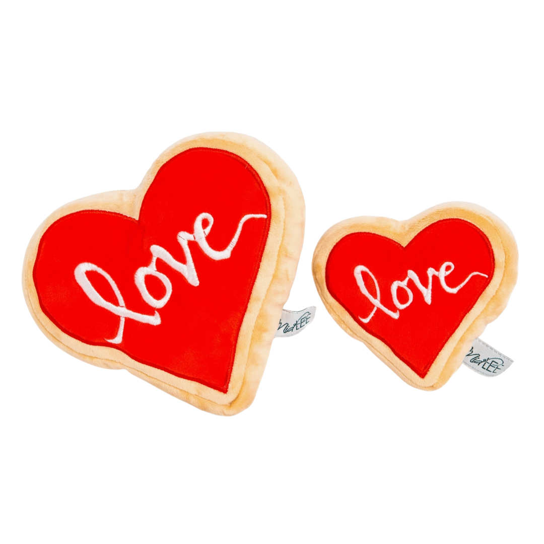 Coco & Pud Midlee Red Heart Love Sugar Cookie Valentines Day Dog Toy