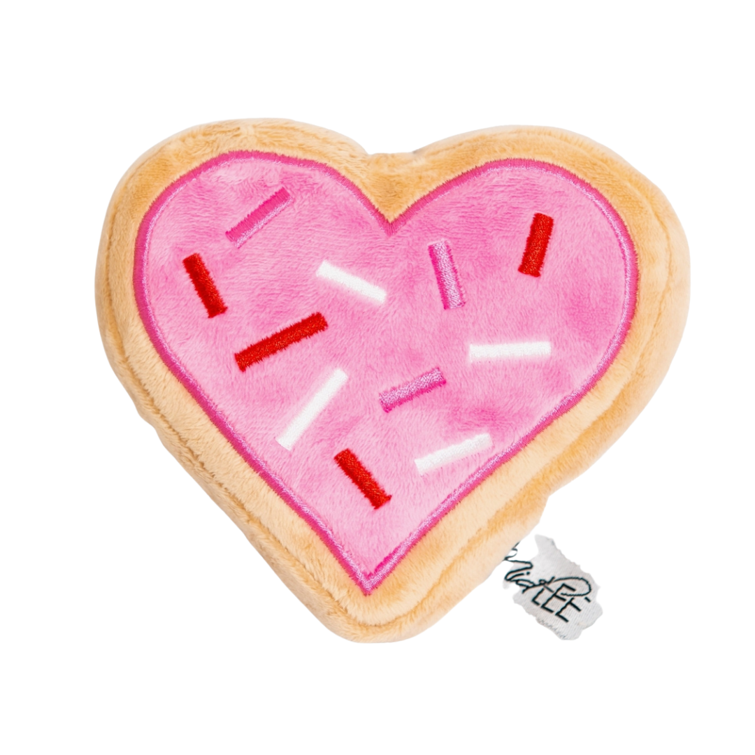 Coco & Pud Pink Heart Sugar Cookie Dog Toy