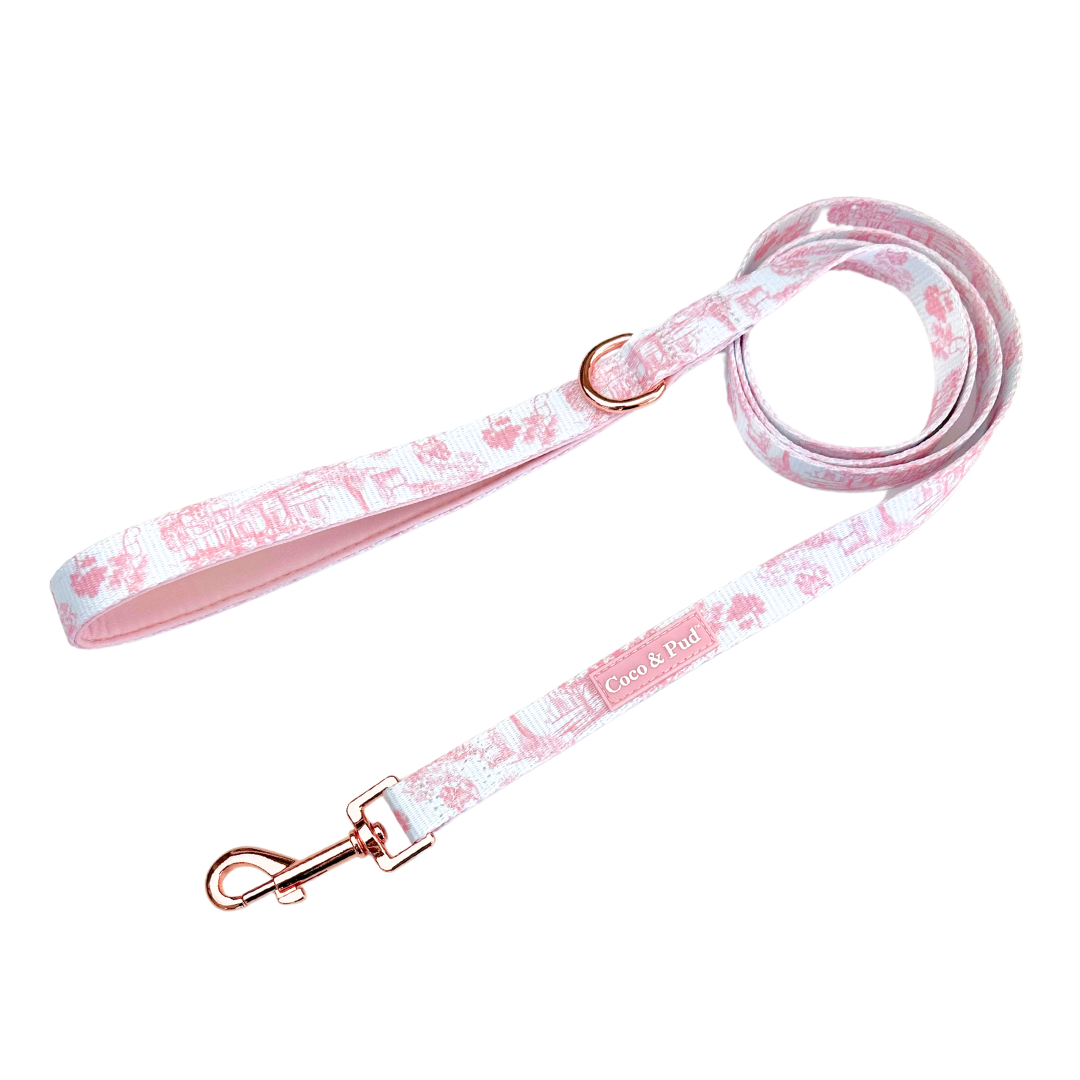 Coco & Pud Toile de Chien Rose Dog Lead/Leash