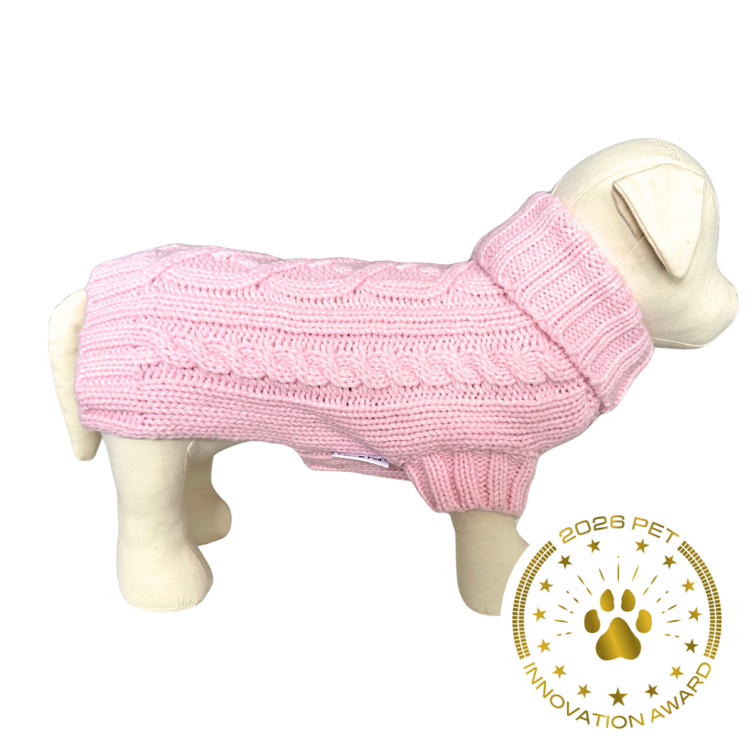NEW! Coco & Pud Coco Cable Dog Sweater/ Dog Jumper - Blossom Pink