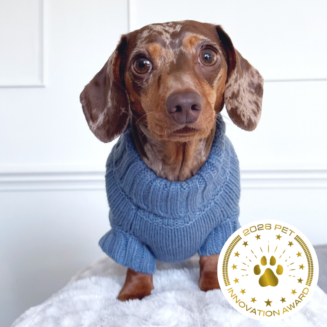 Coco & Pud Coco Cable Dog Sweater/ Dog Jumper - Boathouse Blue