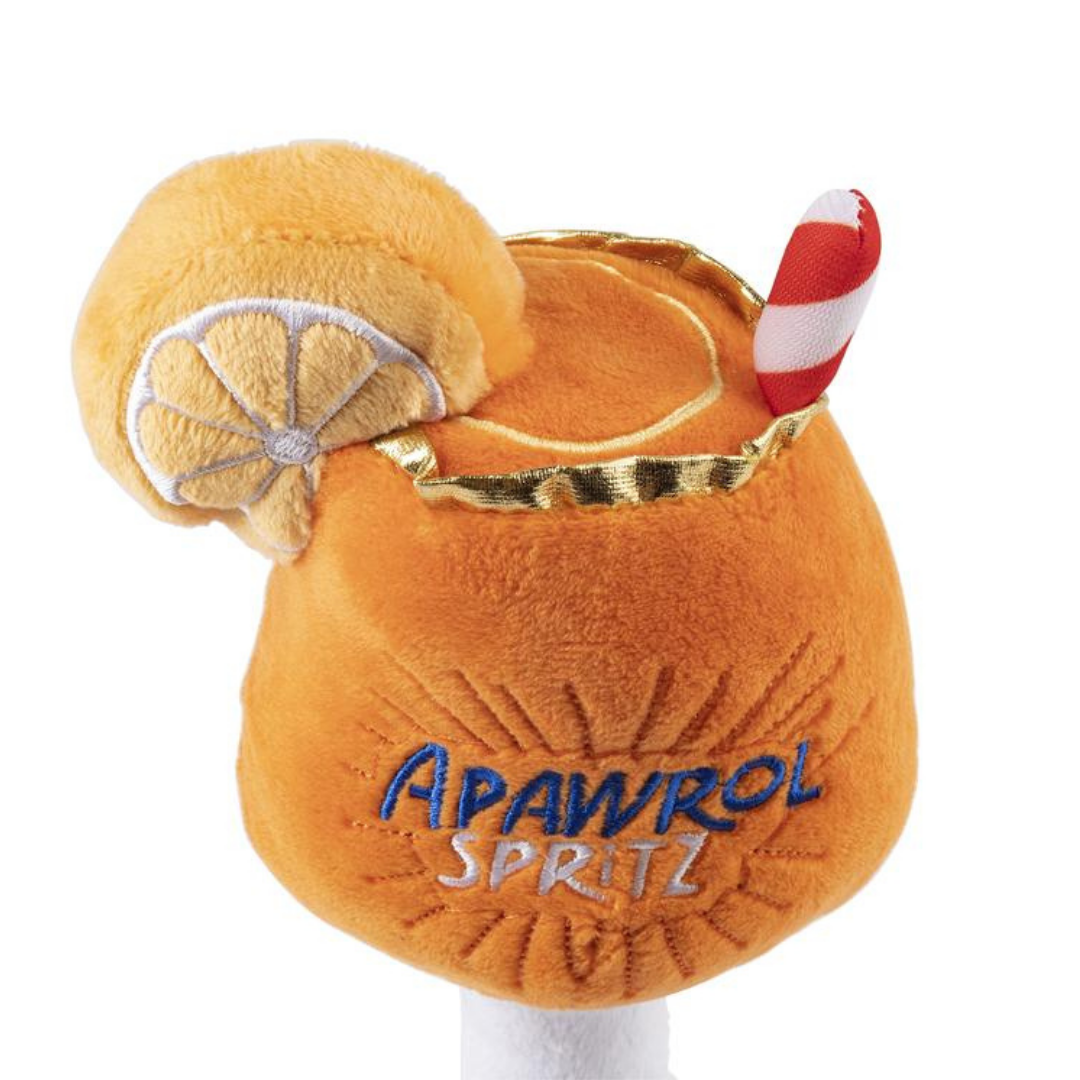 Coco & Pud Apawrol Spritz cocktail Dog Toy top - Haute Diggity Dog