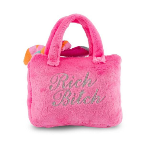 Coco & Pud Barkin Pink Bag Dog Toy reverse