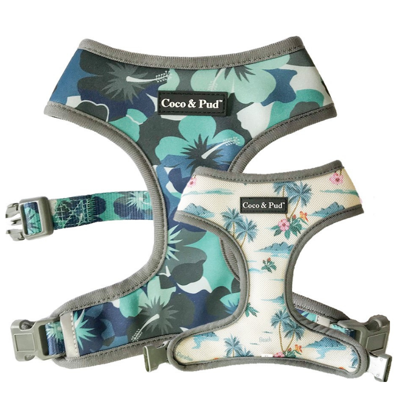 Coco & Pud Camo Hibiscus Dog Harness - Coco & Pud