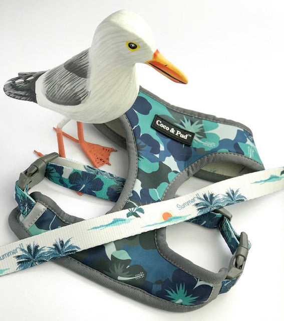 Coco & Pud Camo Hibiscus Dog Harness - Coco & Pud