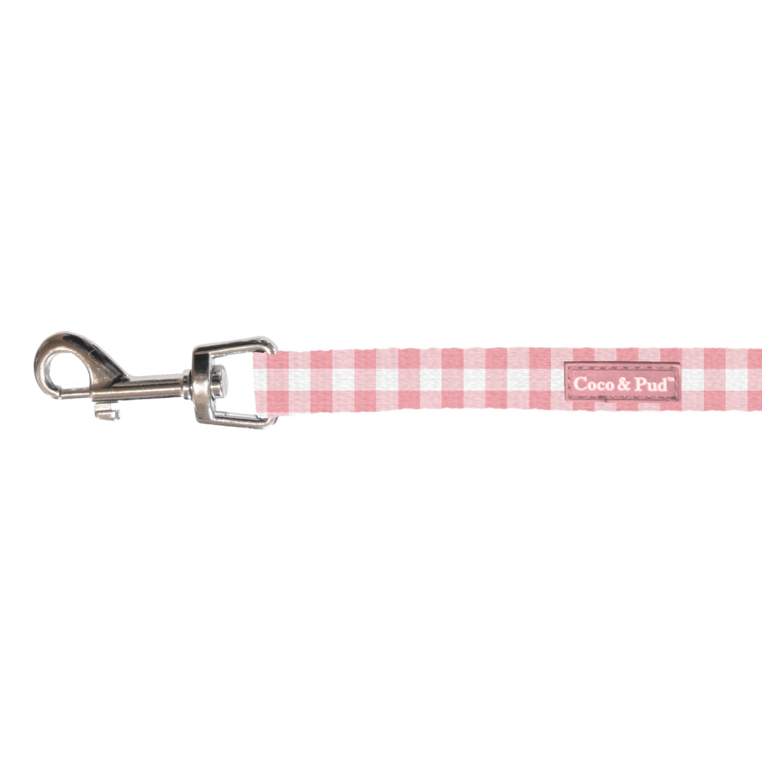 Coco & Pud Gingham Rose Cat Lead