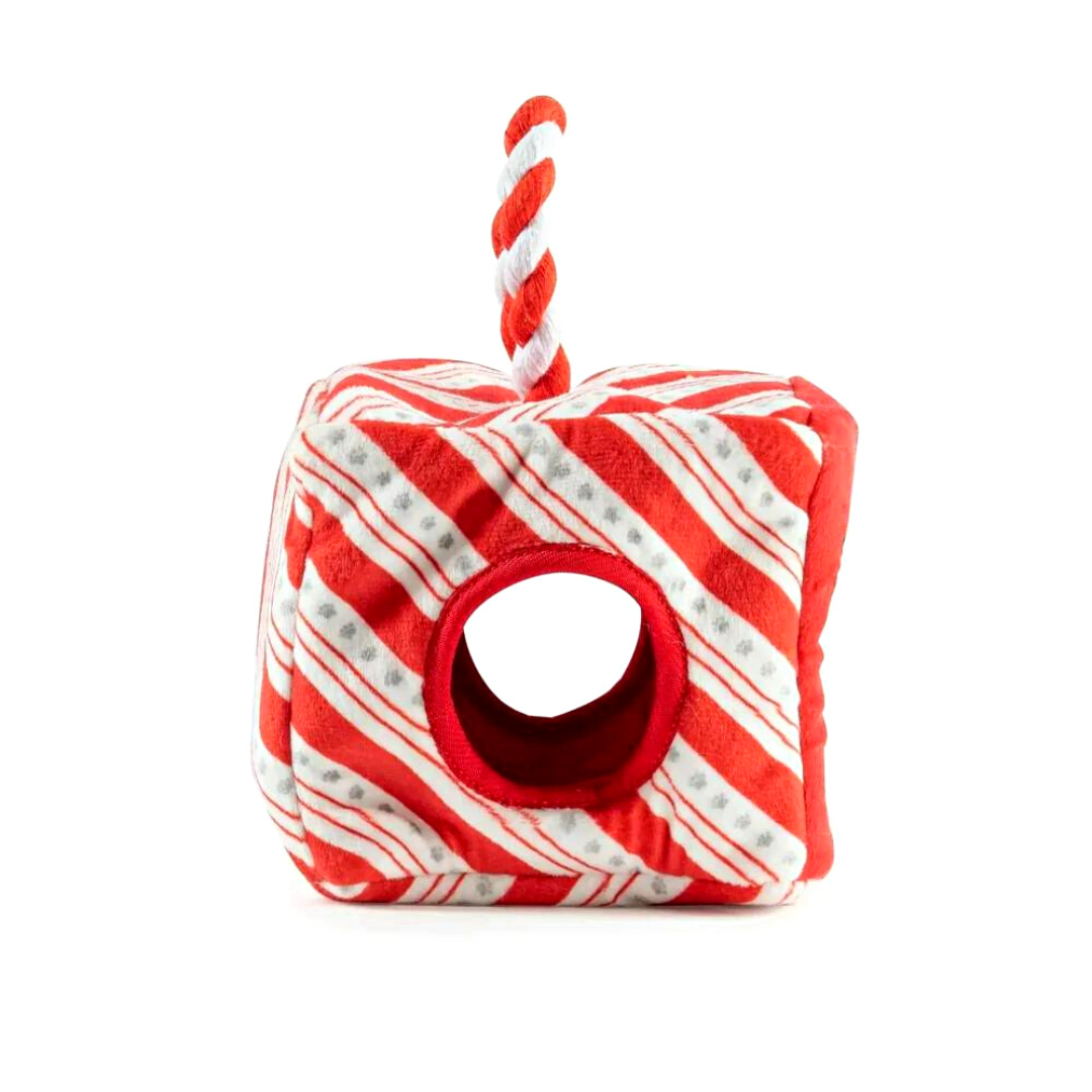 Coco & Pud Puppermint Bark Activity House dog toy with rope handle - Haute Diggity Dog