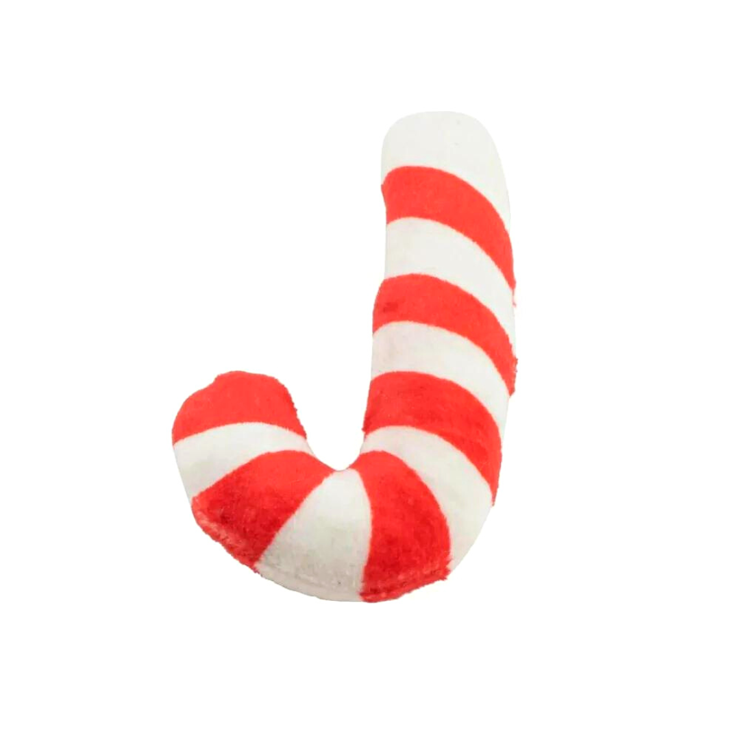 Coco & Pud Puppermint Bark Activity House plush mini candy cane dog toy - Haute Diggity Dog