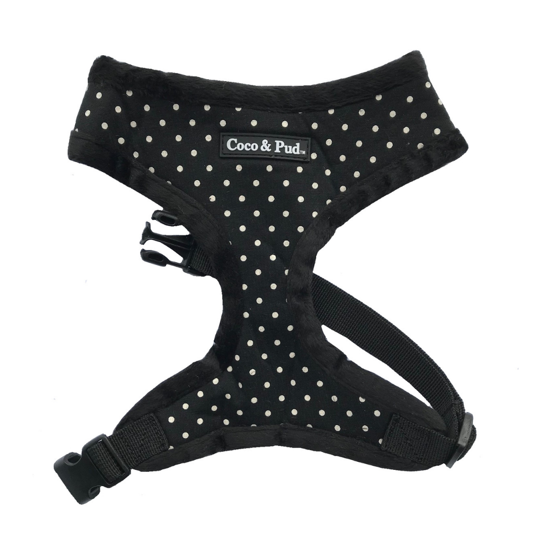 Coco & Pud Polka Dot Harness - Black - Coco & Pud