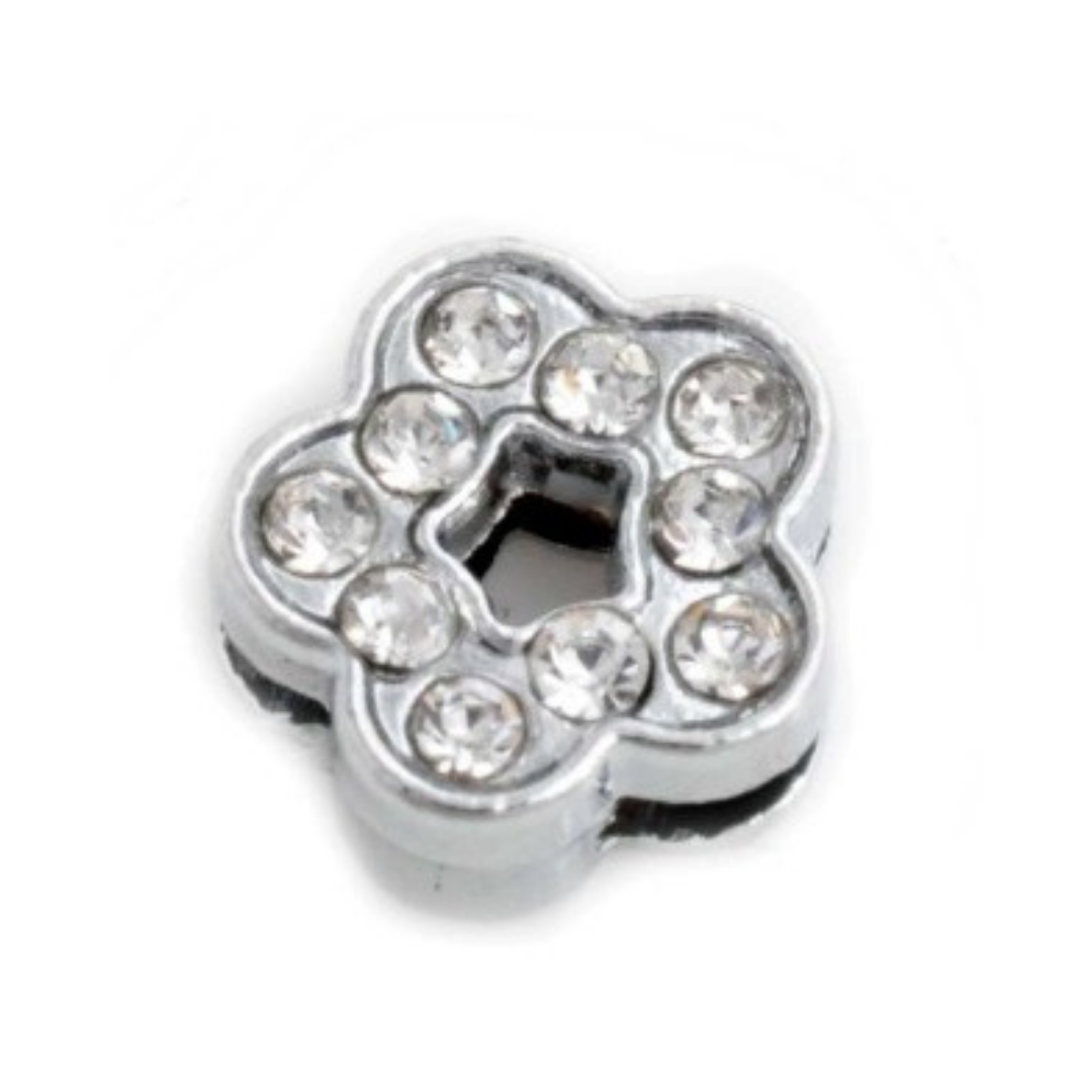 Crystal Flower Collar Slide Charm - Coco & Pud