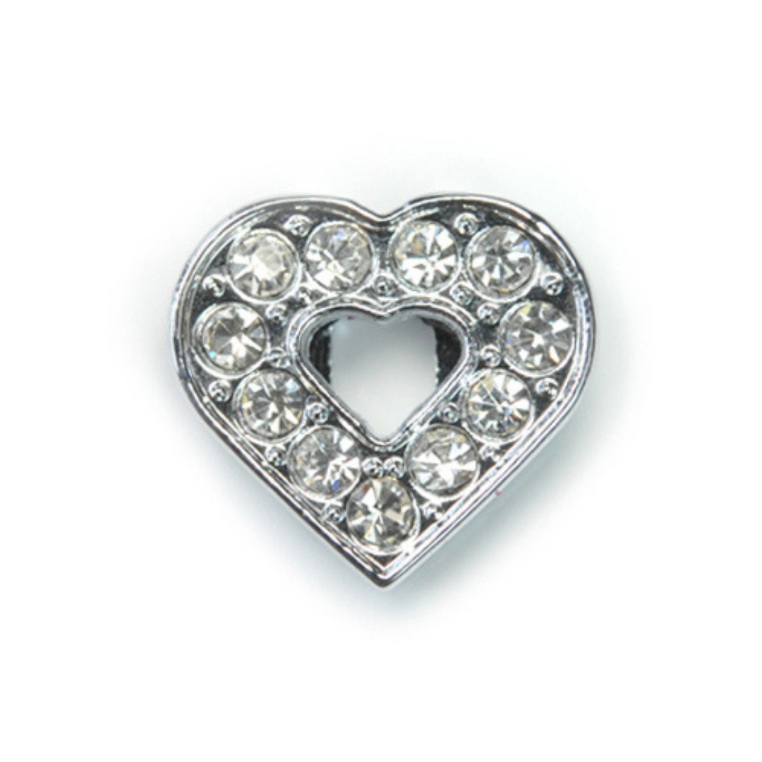 Crystal Heart Collar Slide Charm - Coco & Pud
