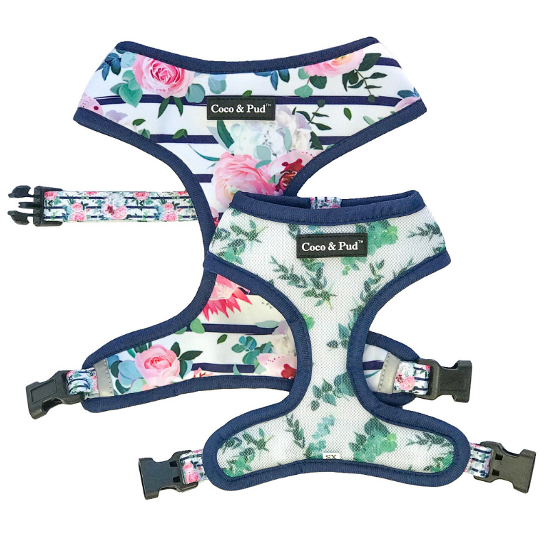 Coco & Pud Floral Blooms Reversible Dog lead/ Leash - Coco & Pud