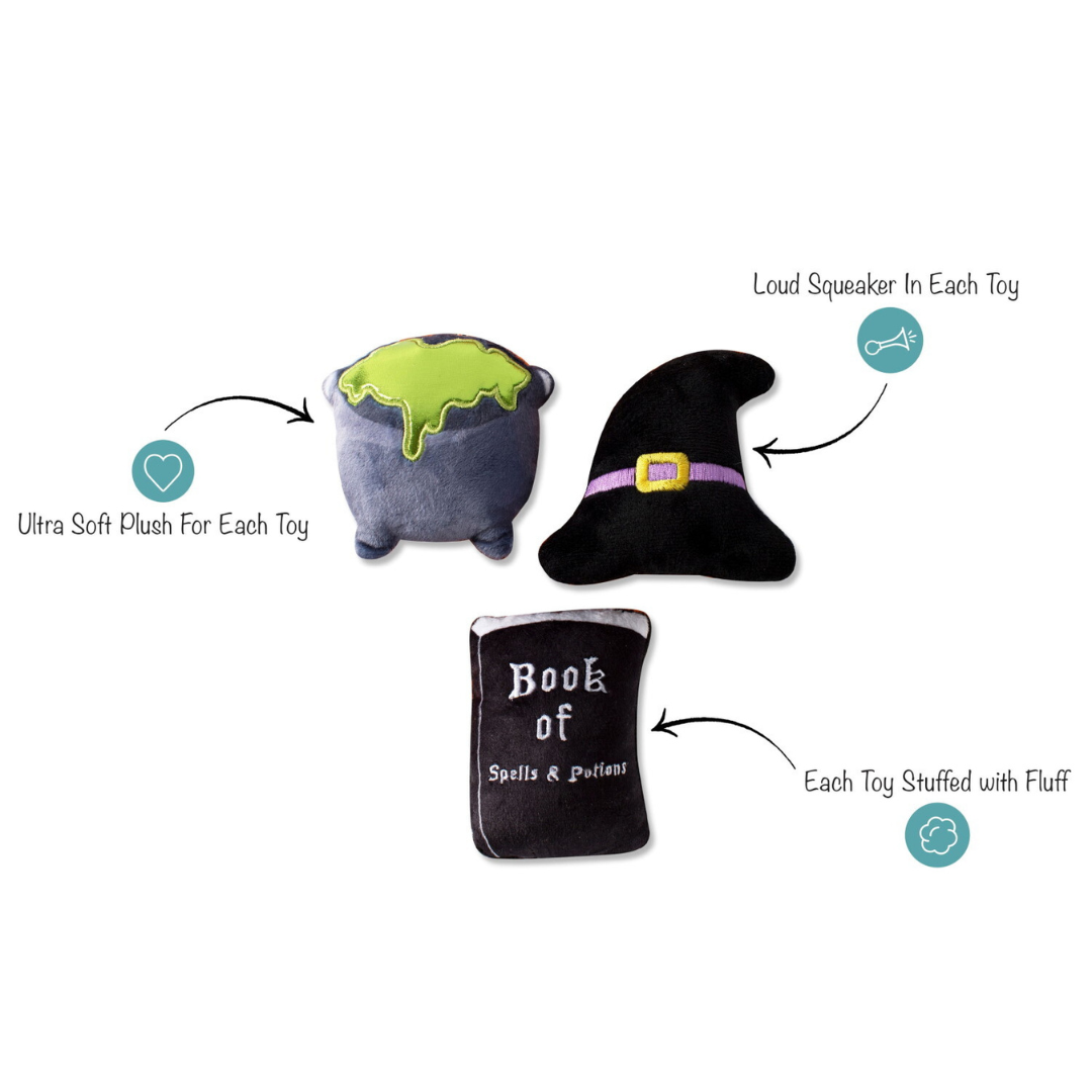 Coco & Pud For A Wicked Good Time Halloween dog toy details - Fringe Studios