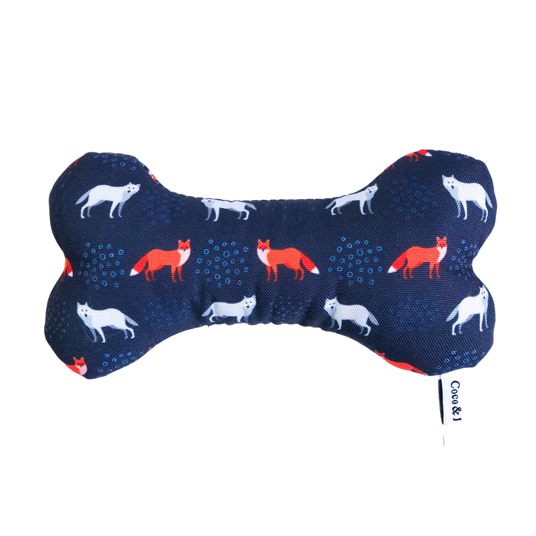 Coco & Pud Fox & Friends Bone Dog Toy