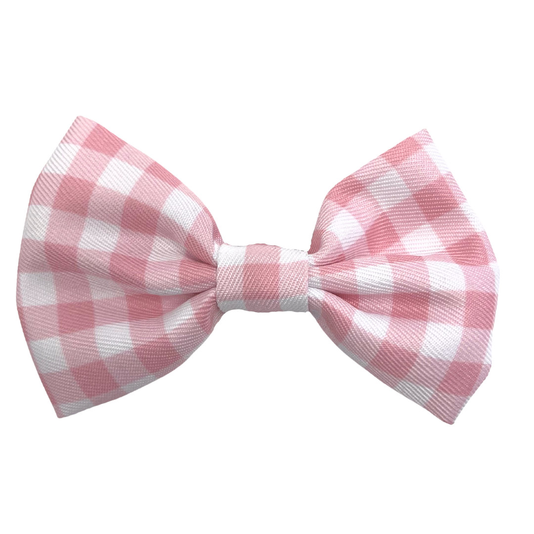 Coco & Pud Gingham Rose Dog Bowtie