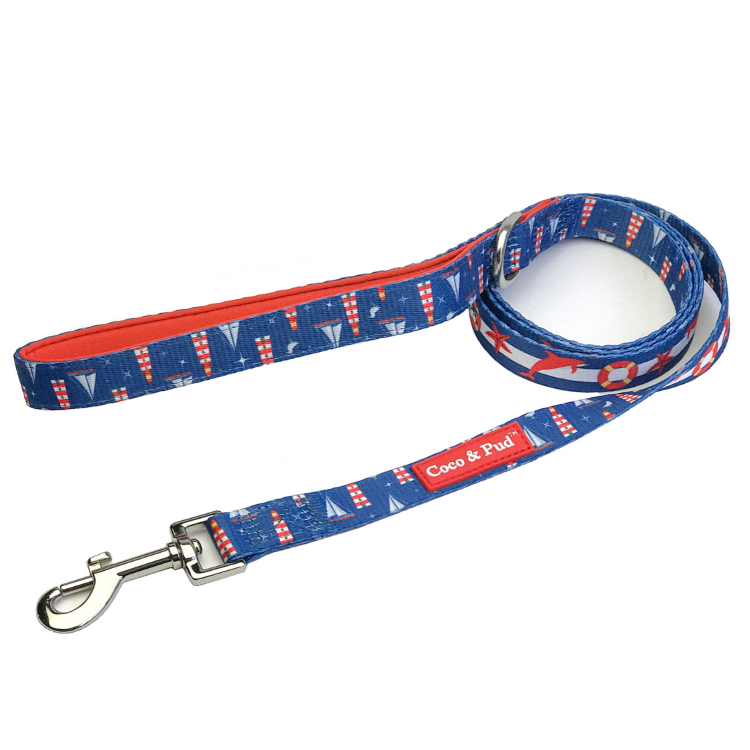 Coco & Pud Hamptons Reversible Dog Leash/ Lead