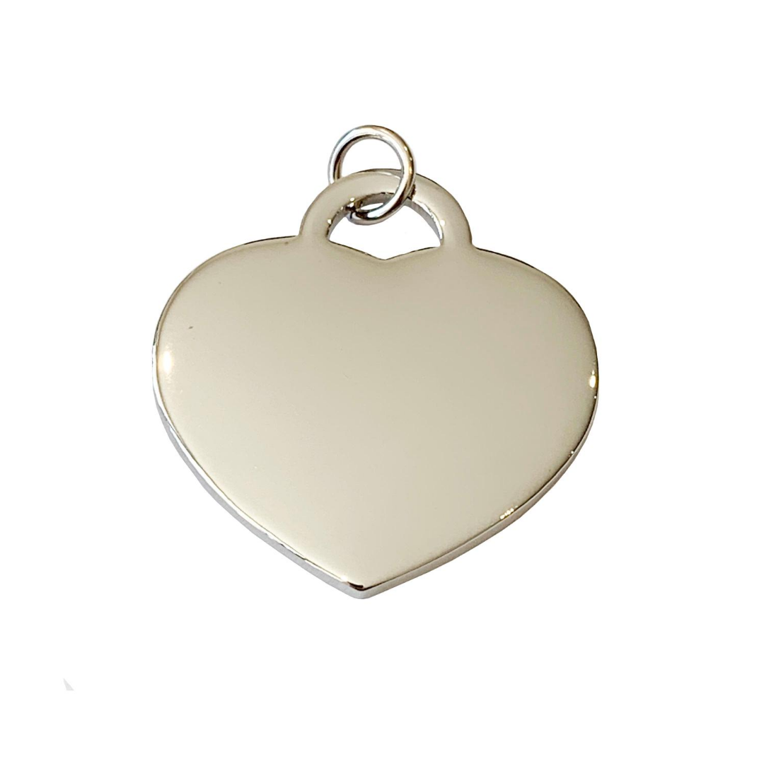 Coco & Pud Audrey Heart Dog ID Tag Silver