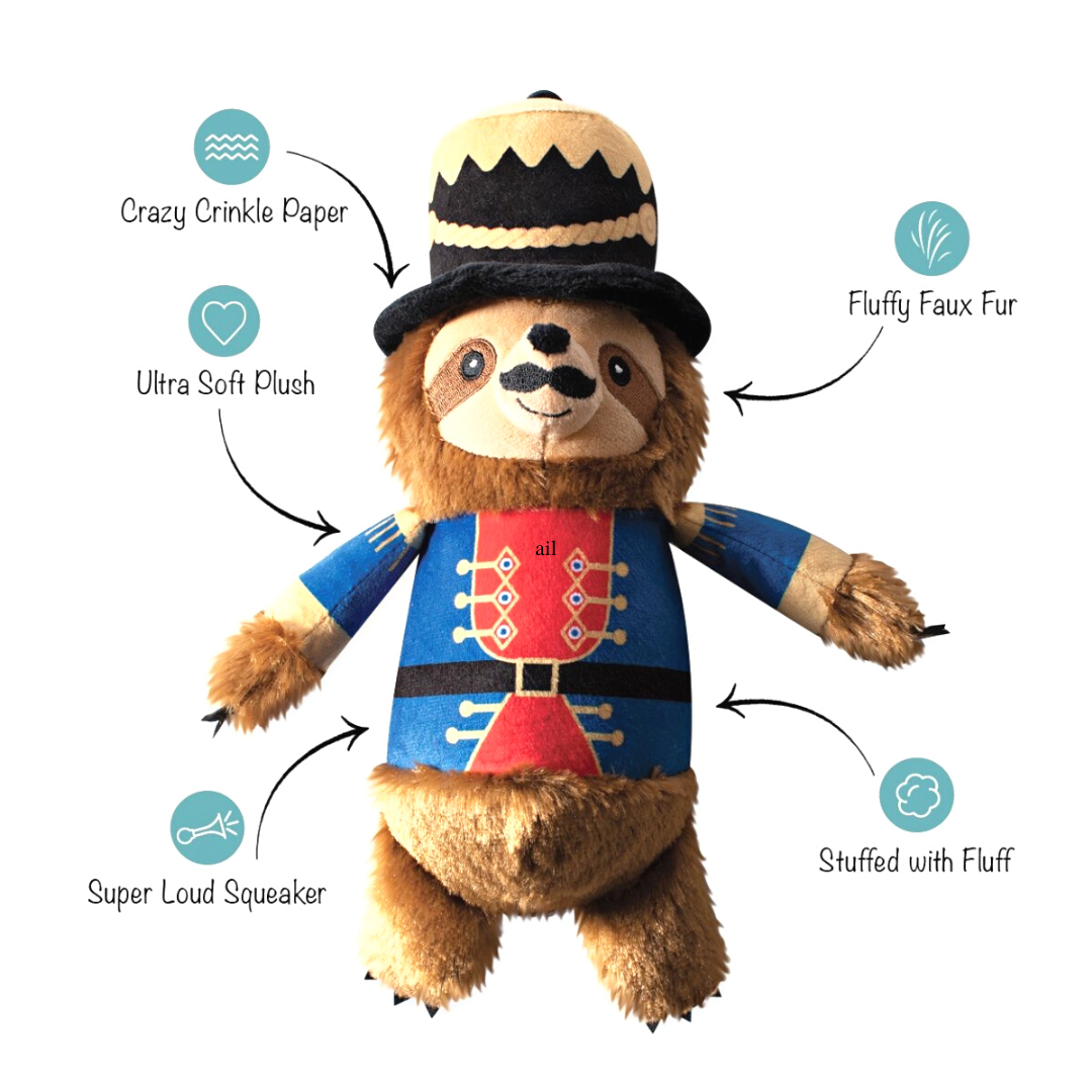 Coco & Pud I Crush A Lot Christmas Dog Toy details - Fringe